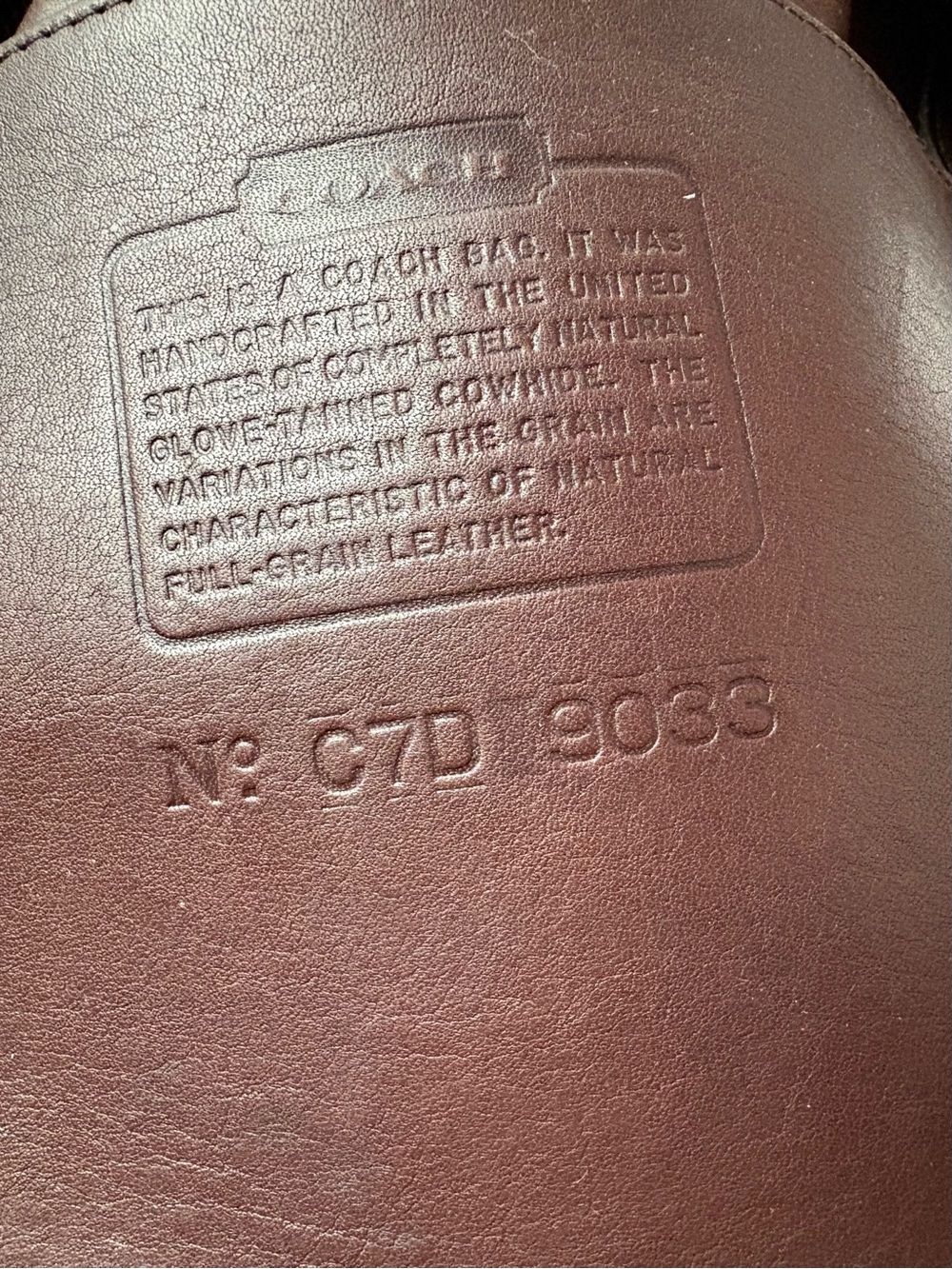 COACH Vintage Ergo Mahogany Brown Leather Hobo Shoulder Bag Handbag 9033 *READ* - Picture 8 of 9